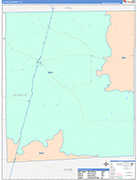 La Salle County Wall Map Color Cast Style